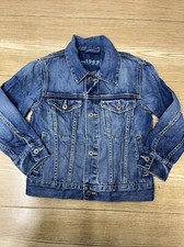 GAP Kids 1969 Jean Jacket Girls XS Casual Collared Blue Denim Wash Snap Button