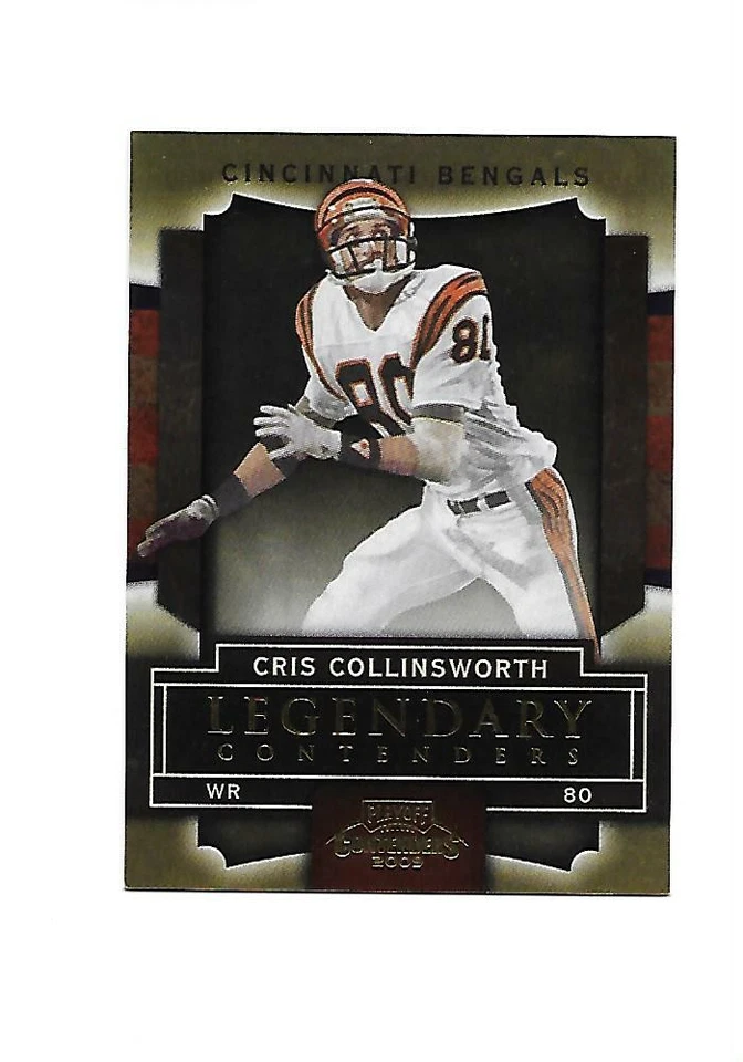 2009 PLAYOFF CONTENDERS Legendary Contender #17 CRIS COLLINSWORTH Bengals #/100 - Image 3 of 3