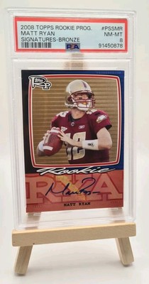2008 Matt Ryan Topps Rookie Auto Bronze PSA 8