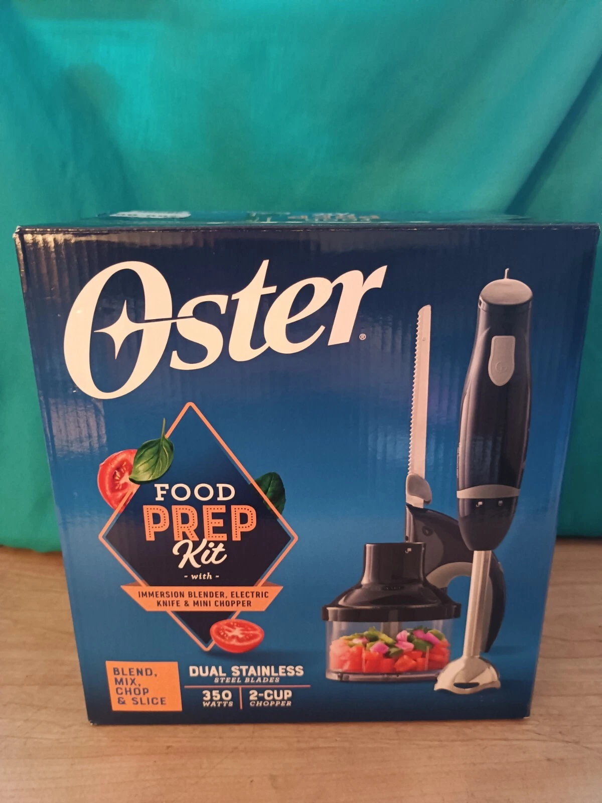 Oster Prep Kit Immersion Hand Blender, Electric Knife, & 2 Cup Chopper, Black