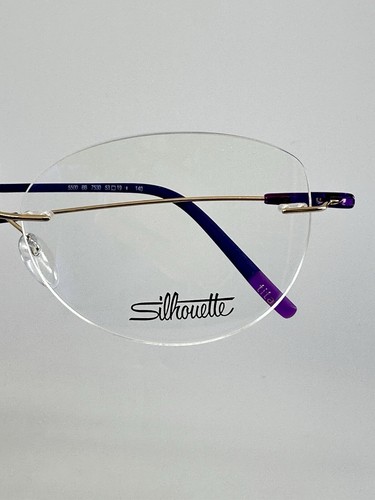 NEW Silhouette 5500 BB 7530 Gold Plumb 53.19.140 Colorwave Eyeglasses Frames - Picture 14 of 14