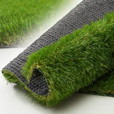 Artificial Grass 4 FT X 10 FT, 1.38" Fake Grass Mat, 4 Tones Synthetic Turf Rug,