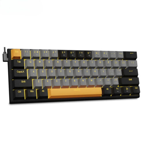 USB Mechanical Gaming Wired Keyboard Red Switch 61 Keys Gamer Russian Brazilian