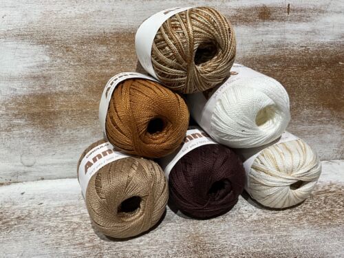 lot of 6 Circulo ANNE cotton yarn Knitting Crochet SIZE 3 Thread - LOT P