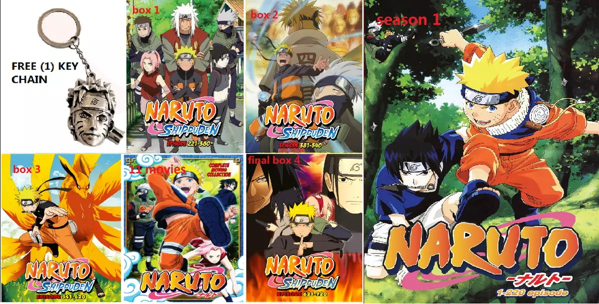 Naruto Shippuden Anime DVD Complete 1-720 Ep Series English Dubbed Free  Ship