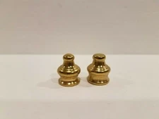 PYRAMID ~ Solid Brass Lamp Finial ~ Unfinished Brass ~ x2 pieces Trophy 