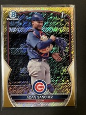 2023 Bowman Chrome 1st Cubs Adan Sanchez BCP-219 Gold Shimmer Refractor #d 25/50