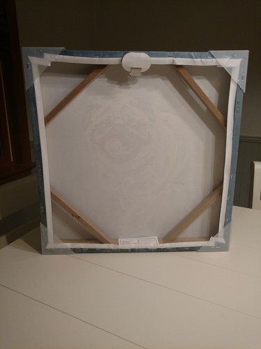 Marmont Hill 18"" x 18"" lona pintura pug hermoso arte impresionante amante del perro - Imagen 5 de 5