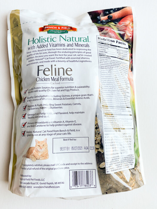bench & field cat food