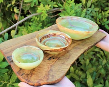 Green Onyx Bowl 3" 4" or 6" Choose Size (Onyx Bowl, Decorative Crystal Bowl)