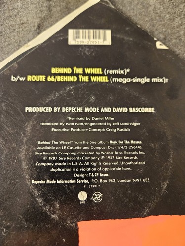 Depeche Mode Behind The Wheel Route 66 45 Vinyl 1986 Pristine Vinyl - Picture 4 of 6