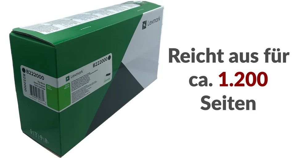 Original Lexmark MB2236adwe Toner Schwarz B222000 B/MB2236i B2236dw MB2236adw - Bild 2 von 3