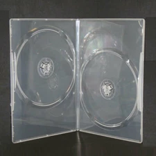 10 Clear Transparent 7mm Slim Double 2 Disc DCD DVD Movie Case Storage Box