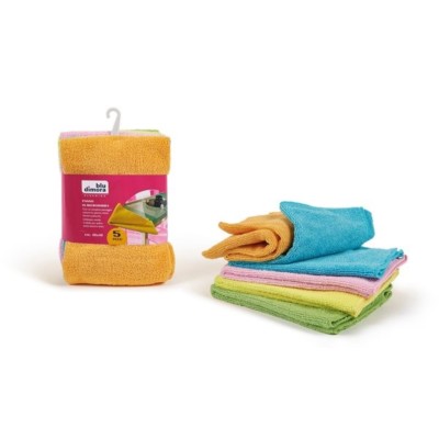 Set 5 Panni Microfibra BLUM MANUFAKTUR - 30x30 Cm, 365 GSM, Super Morbidi Per Auto, Cucina, Bagno
