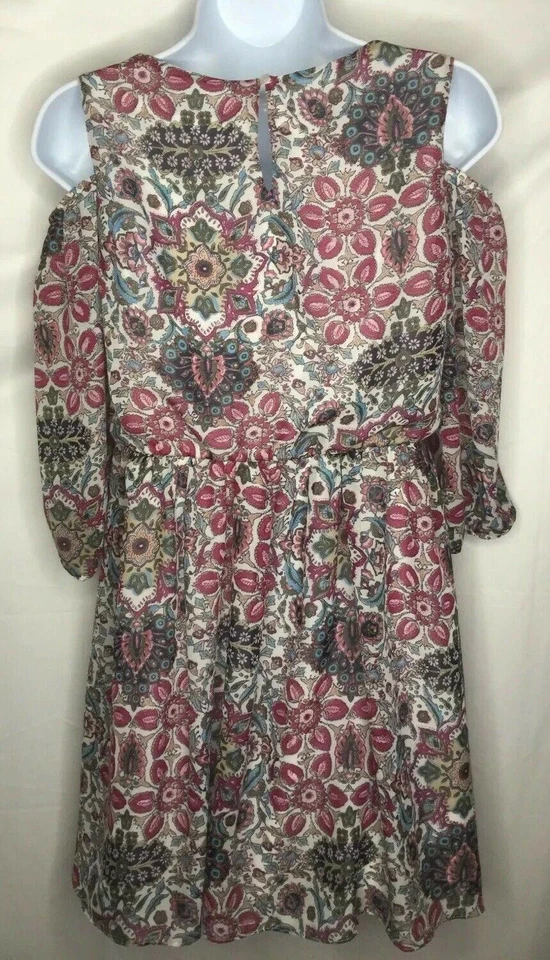 Amy's шкаф девочек фиолетовый цветочный холодные плечи миди платье (размер: 16) - Изображение 2 из 3