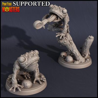 3D Printed Print Your Monsters Small Frog Set Swamp Invasion 28mm - 32mm D&D