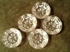 Open Salt (5) EAPG Clear 2in Wide  Vintage