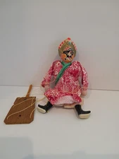 Vintage Chinese Opera Puppet ~ Marionette ~ Wooden Paddle Board