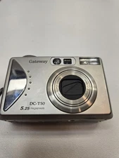 Gateway DC-T50 5.2MP Digital Camera - Silver with battery, charger, sim card