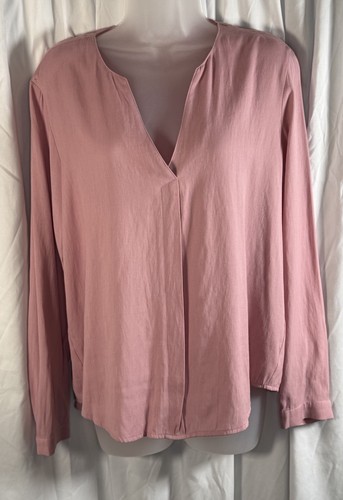 Esprit V-Neck Long Sleeves Tunic, Rose Pink, Sz: 12, 84-12 - Picture 4 of 15