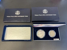 1991-1995 World War II 50th Anniversary Commemorative 2 Coin Uncirculated WW2