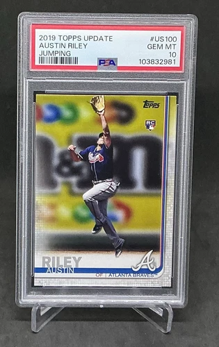 2019 TOPPS UPDATE JUMPING #US100 AUSTIN RILEY ROOKIE RC PSA 10