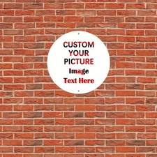 Custom Round Aluminum Sign 8x8 Inch, Personalized Metal Wall Art