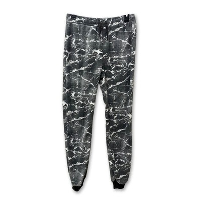 Treasure & Bond Pants Abstract Pattern Fleece Gray/White Girls US XL 14/16 NWOT