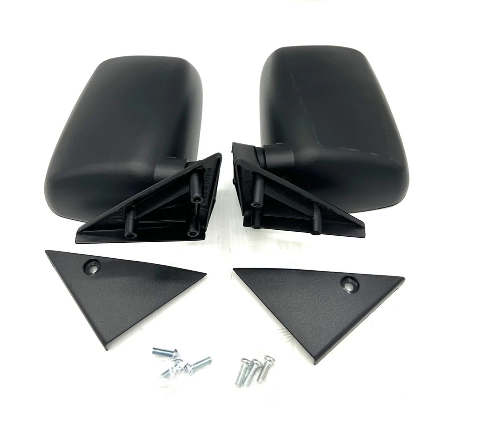 Juego de espejos retrovisores NEGRO MATE PARA 86-93 Mazda B2000 B2200 Pickup PAR Foto 3 de 4