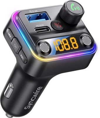 Syncwire Bluetooth 5.4 FM Transmitter Car Adapter 42W
