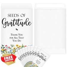 Colarr 50 Wildflower Seed Packets Thank You Kraft Envelopes