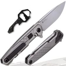 Tactical Folding Pocket Knife for Men,N690 Stainless Steel Blade,TC4 Titanium...