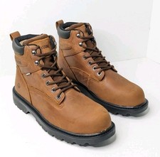 Wolverine Floorhand Steel Toe Work Boots, Brown Leather, Men's 10 M