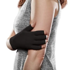 Ease Opaque Lymphedema Glove Small Black 20-30 mmHg Compression Therapy