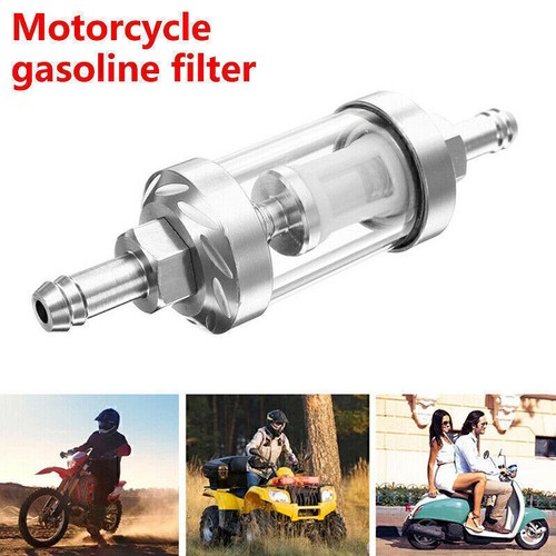 1Pcs Universal Petrol Inline Fuel Filter Set Large Car Part for 8mm Pipes - Picture 2 of 9