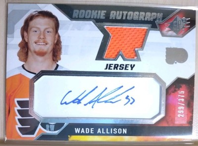 Wade Allison Auto Jersey /375 Philadelphia Flyers - Upper Deck SPx 2021-22 NHL