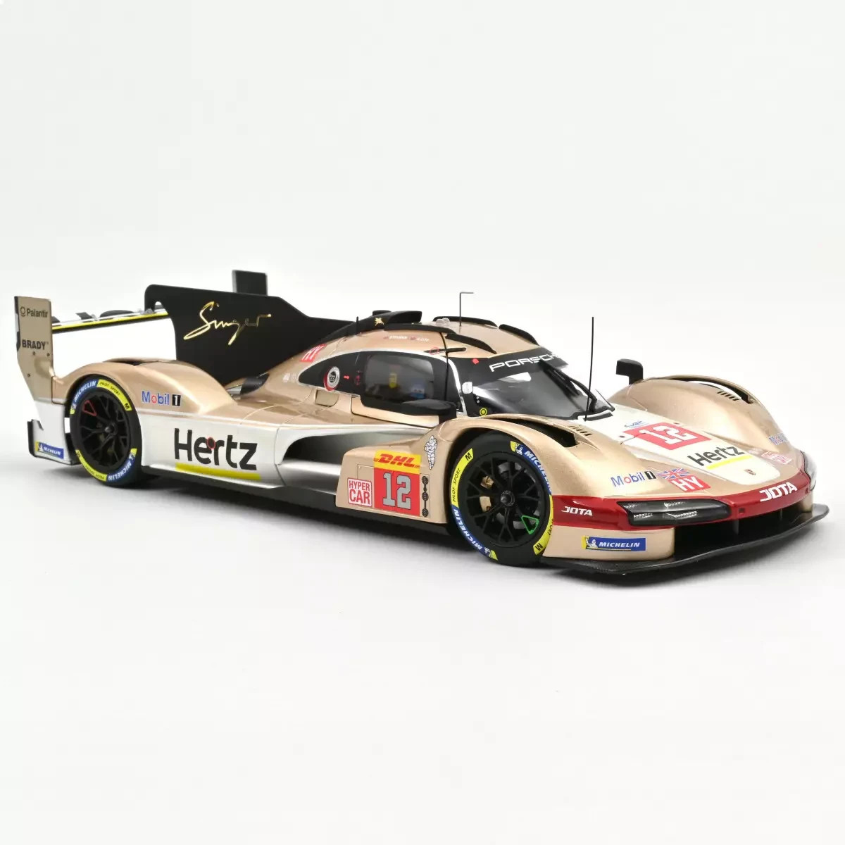 Porsche 963 Norev 1/18 miniature Jota Spa 2024 en métal pour collectionneur