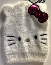HELLO KITTY Knitted Winter Beanie Hat SEQIN Bow Accent NEW Great Gift Kitty Fans