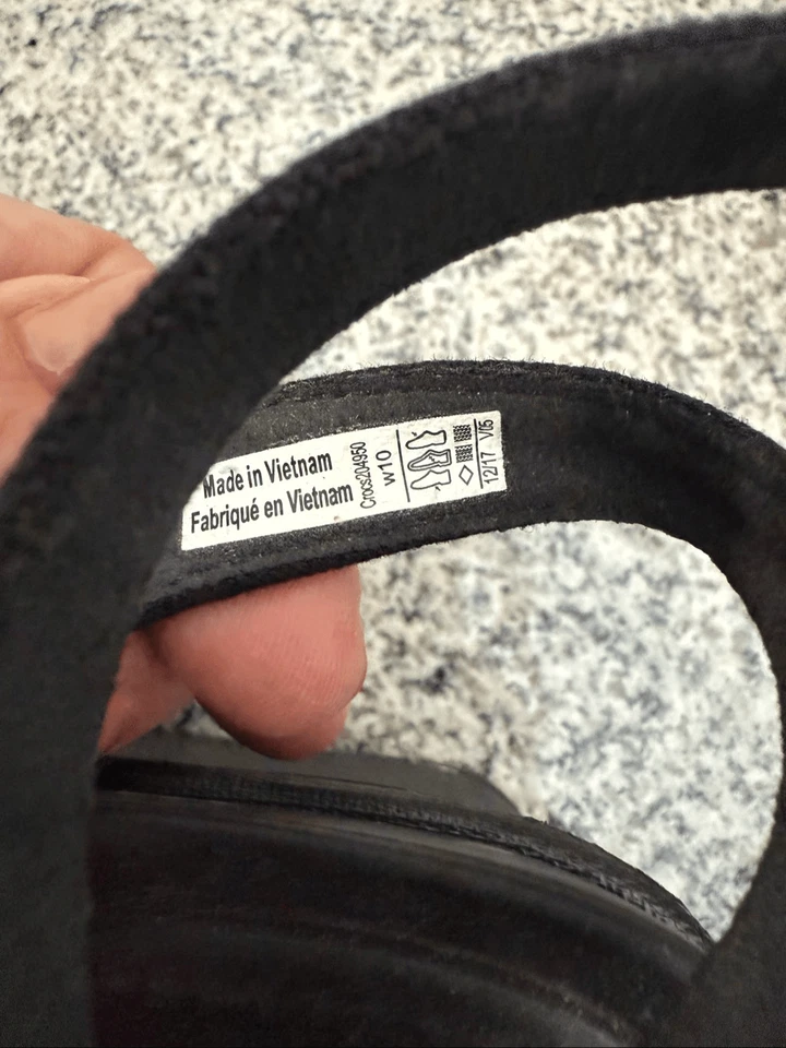 Crocs Leigh II Ankle Strap Wedge Sandals 204950 Black Buckle Comfort Size W10 - Image 4 of 4