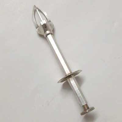 Vintage French Ice Tongs Mechanical Claw Depose Silver Plated Barware France