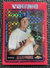 🔥CHRIS YOUNG 2005 TOPPS CHROME UPDATE & HIGHLIGHTS RED XFRACTOR /65!🔥RANGERS!