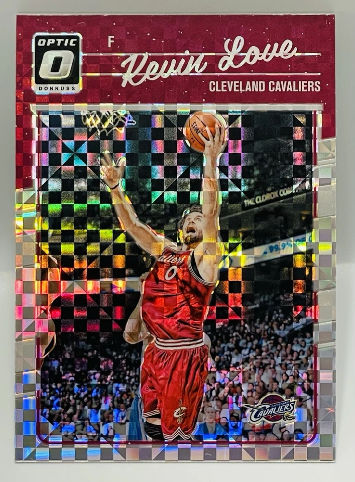 Kevin Love *Checkerboard* 2016-17 Panini Donruss Optic Prizm #16 Cavaliers NBA Foto 2 de 3