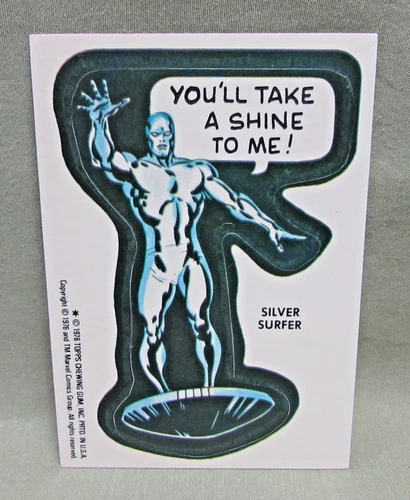 1976 SILVER SURFER STICKER Topps vintage NM Marvel Super Heroes comic book card