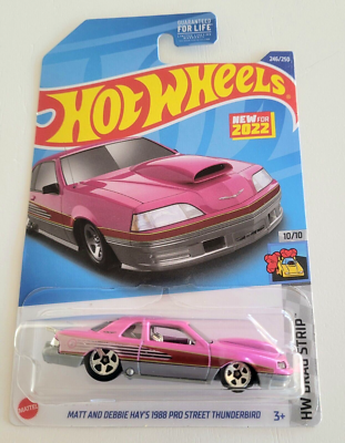 Hot Wheels Matt And Debbie Hay's 1988 Pro Street Thunderbird Pink #246  2022 HW - Main Image