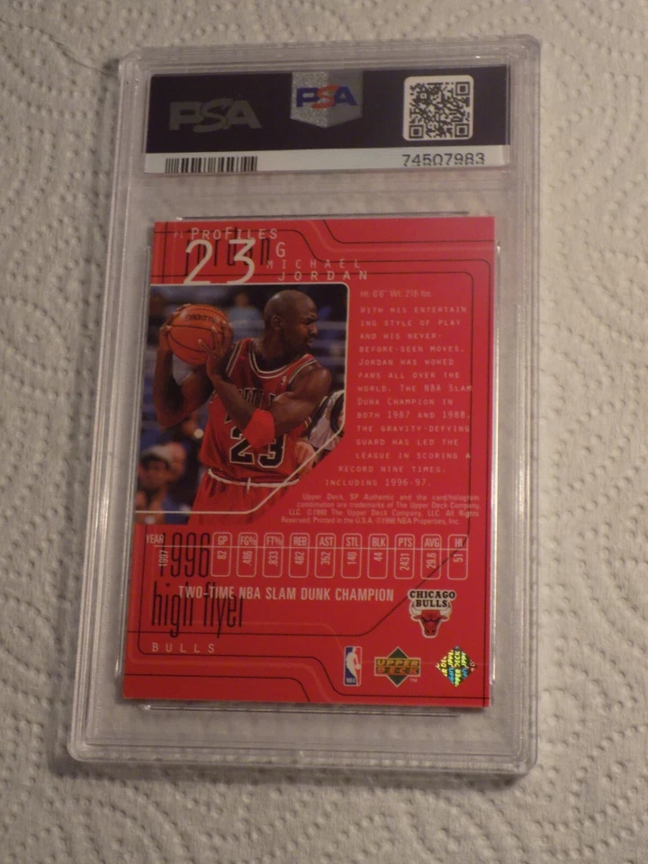 Michael Jordan PSA 9 MINT 1997 SP Authentic Profiles #P1 (POPULATION 51) - Image 2 of 2