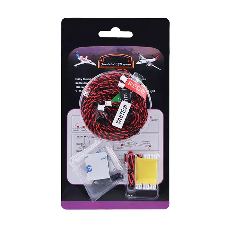 8 LED Lighting System Flashing Lights for RC Airplane Helicopter
