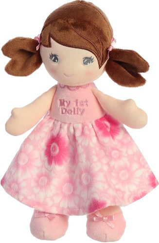 ebba - Dolls - 12" First Doll Brunette Elegant Baby Stuffed Doll - Picture 6 of 8