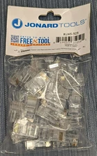 Jonard Tools RJ45-525 CAT5e RJ45 Pass-Through Connectors (Pack of 25)