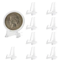 OnFireGuy 10pcs Coin Easels Small Coin Display Stand Easels for Coin Holders