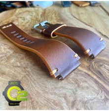 24mm Silky Smooth Brown Bell  Ross Italian Leather Watch Strap BR01 BR03 Large